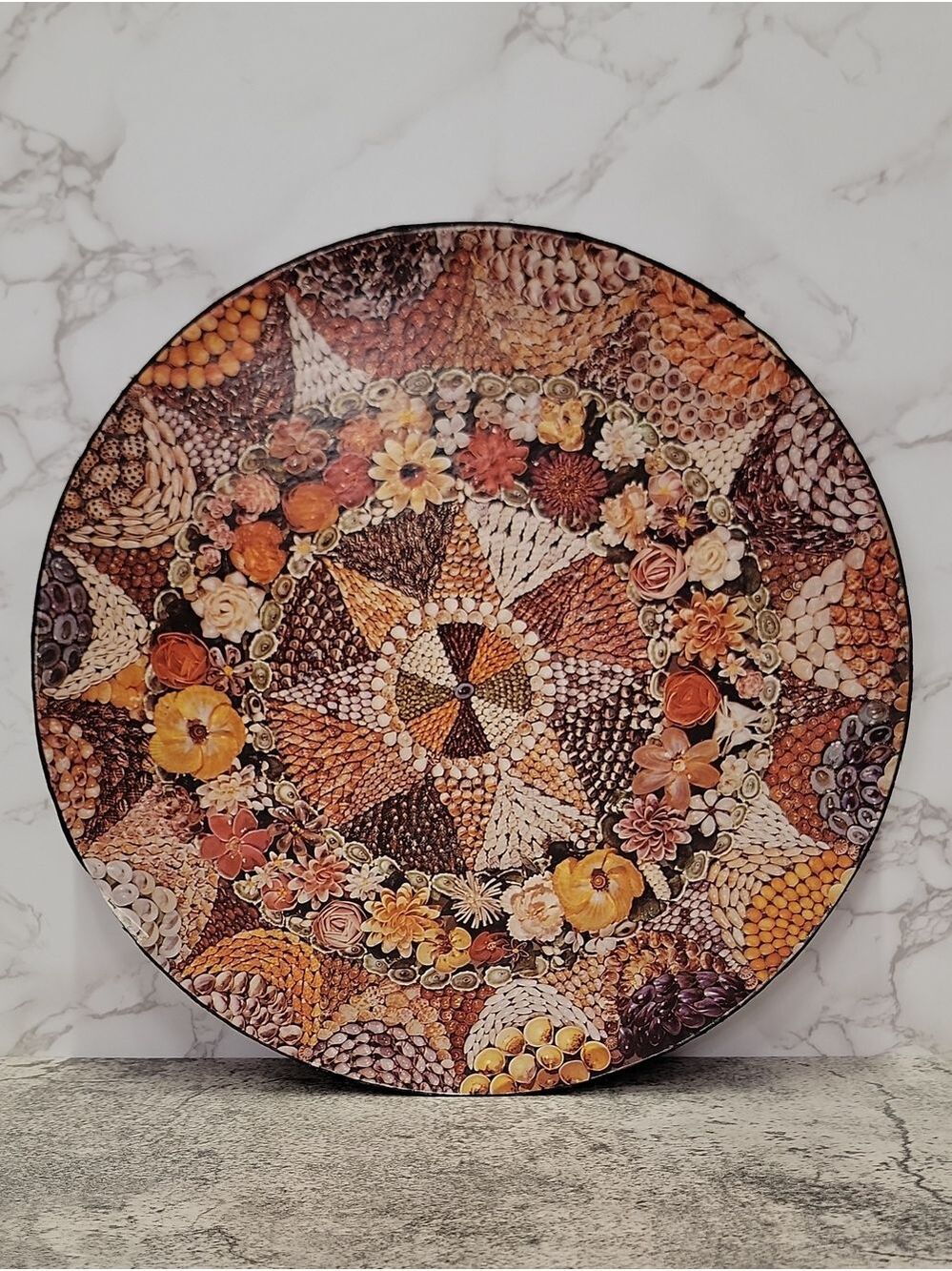 1973 vintage Springbok circular puzzle Seashell Mosaic